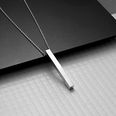 BlackCraft Gümüş Erkek Çubuk Kolye (BC-BC0D3F)