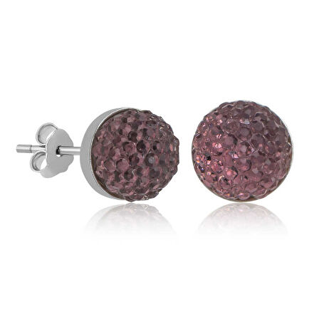 BlackCraft 925 Ayar Gümüş Kristal Çivili Kadın Küpe (BC-9C7889)