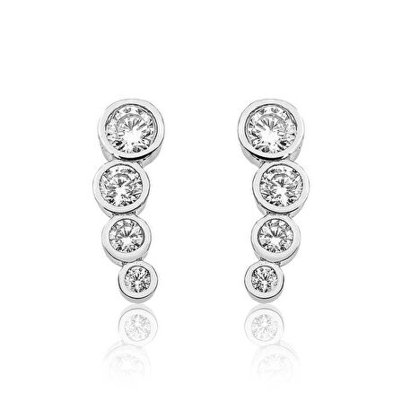 BlackCraft Gümüş 4 Taş Küpe (BC-D87D18)