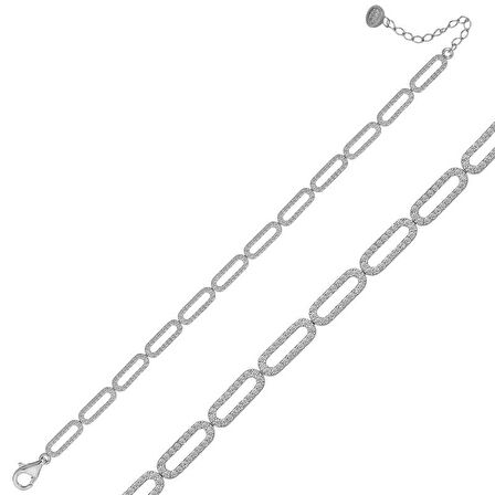 BlackCraft 925 Ayar Gümüş Oval Taşlı Bileklik (BC-10327D)