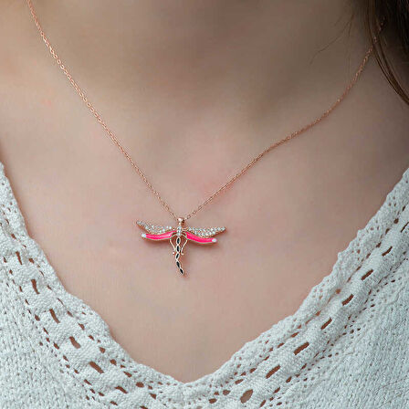 BlackCraft Gümüş Yusufçuk Kadın Kolye (BC-AE9406)