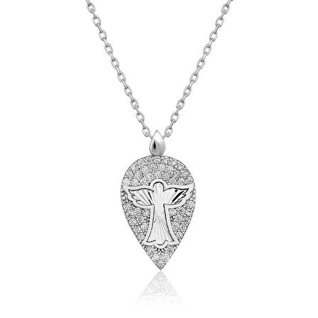 BlackCraft ​925 Ayar Gümüş Melek Damla Kadın Gümüş Kolye (BC-0B4D82)