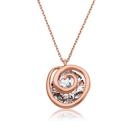 BlackCraft 925 Ayar Gümüş Rose Aşk Döngüsü Kolye (BC-1B5643)