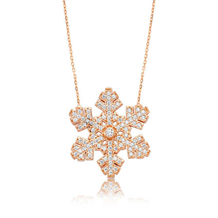 BlackCraft 925 Ayar Gümüş Kar Tanesi Kadın Gümüş Kolye (BC-C1C163)