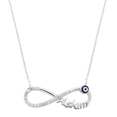 BlackCraft 925 Ayar Gümüş Aşkım Sonsuzluk Kadın Gümüş Kolye (BC-A0C425)