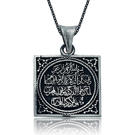 BlackCraft 925 Ayar Gümüş Nazar Duası Kadın Gümüş Kolye (BC-AE40A7)