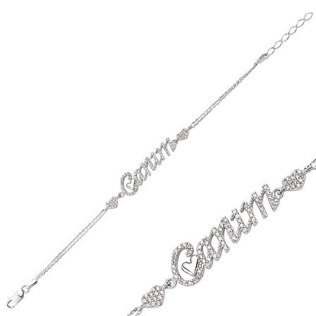 BlackCraft 925 Ayar Gümüş Canım Yazılı Bileklik (BC-DE8B79)