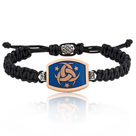 BlackCraft Gümüş Teşkilat-ı Mahsusa Makrome Erkek Bileklik (BC-ADC09E)