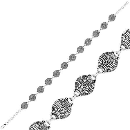 BlackCraft 925 Ayar Gümüş Telkari Bileklik (BC-9807CF)