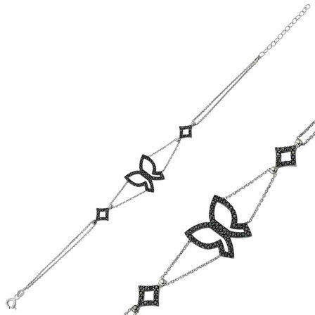 BlackCraft 925 Ayar Gümüş Kelebek Bileklik (BC-9C4210)