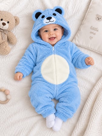 MAVİ AYICIKLI BEBEK , ÇOCUK WELSOFT, PELUŞ UYKU TULUMU , MAVİ AYICIK KOSTÜMÜ