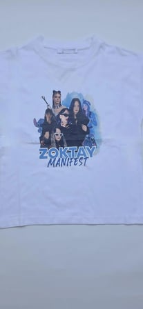 MANİFEST , ZOKTAY , KIZ ÇOCUK , PAMUKLU PENYE , BEYAZ YAZLIK T-Shirt