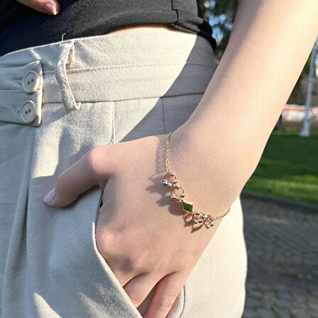 Halka Dorika Altın Bileklik