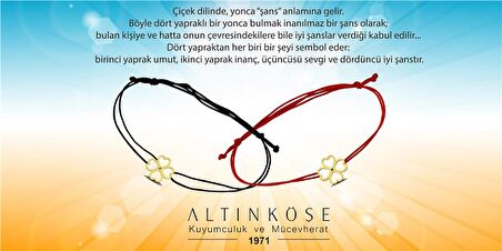 Şans Bilekliği Yonca 14 Ayar Altın