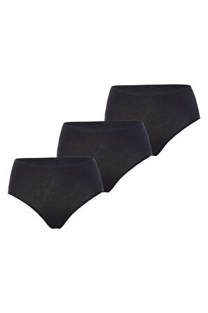 BS1577y Kadın Siyah  Külot 3'lü Paket Essential