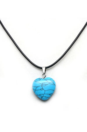 Turkuaz Kalp Kolye