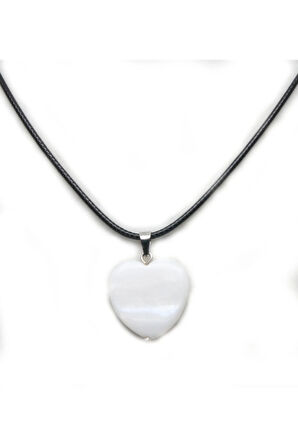 Beyaz Kalp Kolye