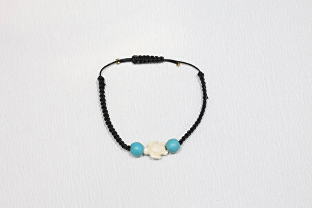 Örgü İp Kapumbağ figürlü Bileklik – El Yapımı Unisex Model