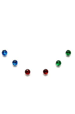 3 Çift Renkli Küpe