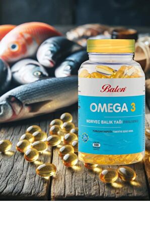 Omega 3 Norveç Balık Yağı (Trigiliserid) Yumuşak Kapsül 1380 Mg*100