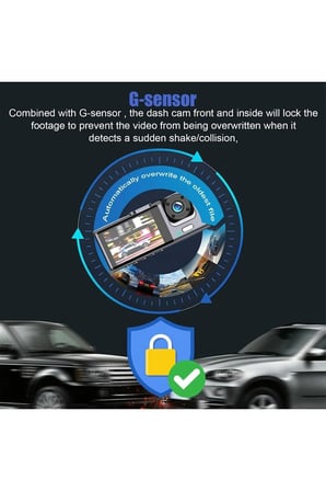 Black Box WiFi Destekli Full HD 1080P 3’lü Araç Kamerası (Ön + İç + Arka Kamera) Dvr Car Dashcam