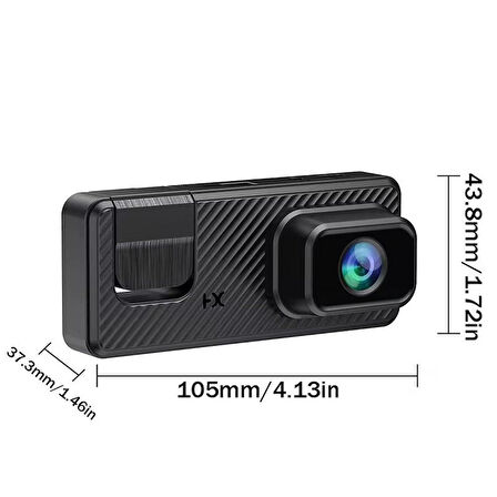 3 Kanallı 1080P Full HD WiFi Destekli Araç Kamerası - Gece Görüşlü, Park Monitörlü, Geniş Açı Lens