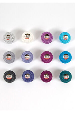 Dmc Cotton Perle 8 Numara Inci Tonlar 12 Li Set