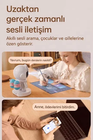 Akıllı Robot IP Kamera 4K Ultra HD 2MP 360° DöneN Gece Görüşlü Smart Wifi Ev Çocuk Güvenlik Kamerası