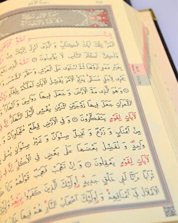 Ahşap Kutulu Nakış İşlemeli Besmele-i Şerifli Kuran-ı Kerim Seti (Hafız Boy)