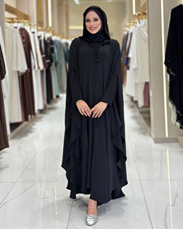 Kapüşonlu Aerobin Pelerin – Standart Beden