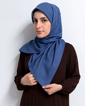 Denim Kare Eşarp– Kaymaz, Rahat ve Şık Kullanım