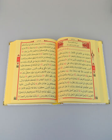 Orta Boy Diyanet Onaylı Kadife Kaplı Kur’an-ı Kerim – 17x24 cm, 604 Sayfa, QR Kodlu Sesli Arapça ve Meal