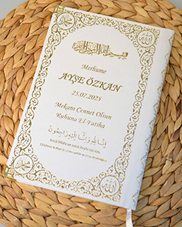 Kişiye Özel İsim Baskılı Ciltli Yasin Kitabı – 17x24 cm Orta Boy – 80 Sayfa- 40 Adet
