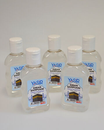 Umre ve Hac İçin Kokusuz İhram Şampuanı – 50 ml, Seyahat Boyu, İhrama Uygun- 5 Adet