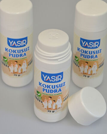 Umre ve Hac İçin Kokusuz Pudra 3 Adet– 75 gr, İhrama Uygun, Cilt Dostu ve Tahriş Önleyici