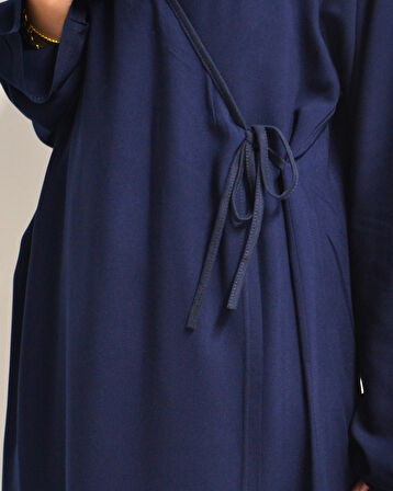 Kruvaze Yandan Bağlamalı Namaz Elbisesi – %100 Viskon- Rahat Kalıp