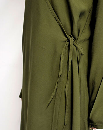 Kruvaze Yandan Bağlamalı Namaz Elbisesi – %100 Viskon- Rahat Kalıp