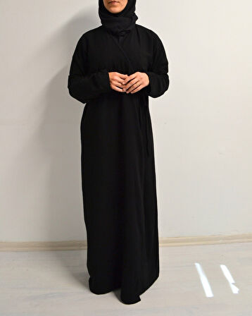 Kruvaze Yandan Bağlamalı Namaz Elbisesi – %100 Viskon- Rahat Kalıp