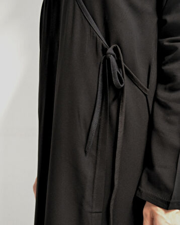 Kruvaze Yandan Bağlamalı Namaz Elbisesi – %100 Viskon- Rahat Kalıp