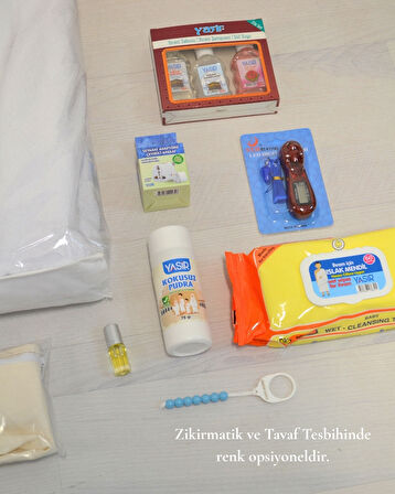 Erkek İhram Seti – Cepli Kemerli, Esanslı, Zikirmatikli, Full Hac Umre Seti