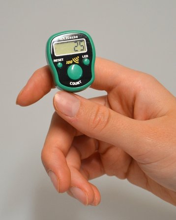 Bilenler Zikirmatik Dijital Sayaç LED Işıklı Parmak Geçmeli Reset Tuşlu Çok Renkli