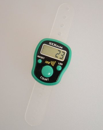Bilenler Zikirmatik Dijital Sayaç LED Işıklı Parmak Geçmeli Reset Tuşlu Çok Renkli
