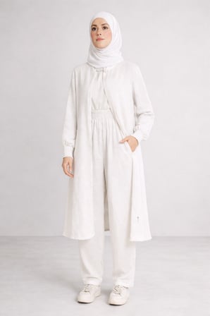 Müslin Pantolon Tunik Takım – Fermuarlı Cepli Rahat Kesim