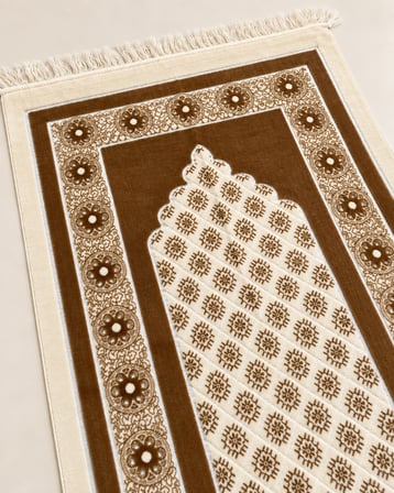 Yıldızlı Mihrap Kadife Seccade 70x115 cm Hediyelik Çeyizlik Seccade