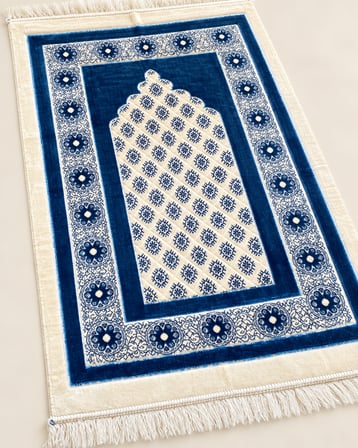 Yıldızlı Mihrap Kadife Seccade 70x115 cm Hediyelik Çeyizlik Seccade