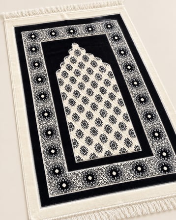 Yıldızlı Mihrap Kadife Seccade 70x115 cm Hediyelik Çeyizlik Seccade