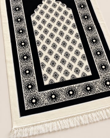 Yıldızlı Mihrap Kadife Seccade 70x115 cm Hediyelik Çeyizlik Seccade