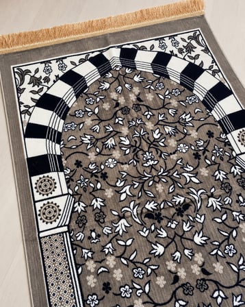 Ravza Desenli Kadife Seccade 70x115 cm Çeyizlik Hediyelik Seccade