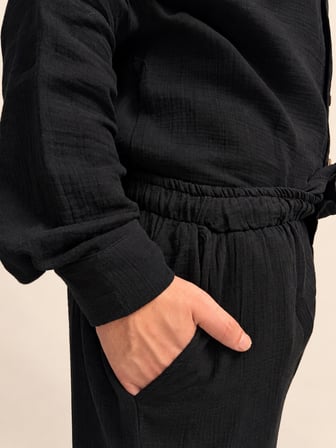 Erkek Müslin Takım Hac Umre Günlük Giyim Gömlek Pantolon İkili Takım