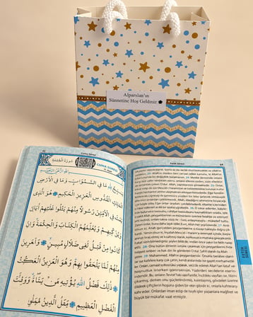 Yasin Kitabı Hediyelik İsimli QR Kodlu Sesli Dinleme Özellikli Çanta Boy Yasin